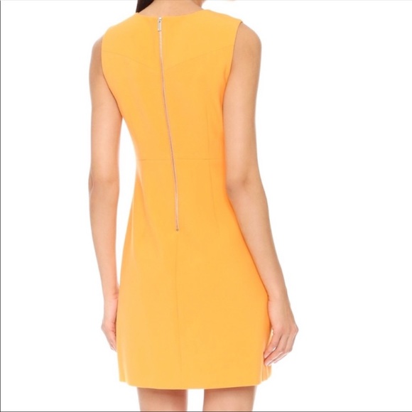 Diane Von Furstenberg DVF Carrie Shift Dress Tangerine Orange Like New - Picture 2 of 5